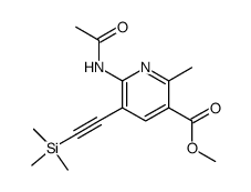 6-acetylamino-2-methyl-5-trimethylsilanylethynyl-nicotinic acid methyl ester Structure