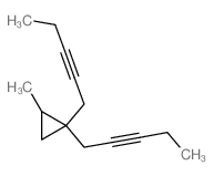 1-(2-methyl-1-pent-2-ynyl-cyclopropyl)pent-2-yne Structure