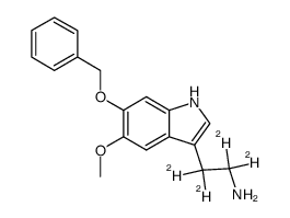 5-甲氧基-6-(苯甲氧基)-1H-吲哚-3-乙烷-α,α,β,β-胺-d4结构式