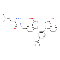 Benzoic acid,5-[[[(2S)-2-amino-4-(methylsulfinyl)-1-oxobutyl]amino]methyl]-2-[[2-[(2-carboxyphenyl)amino]-5-(trifluoromethyl)phenyl]amino]- picture