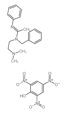 N-benzyl-N-[2-(dimethylamino)ethyl]-N'-phenylethanimidamide,2,4,6-trinitrophenol结构式