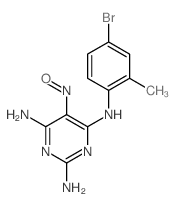 2,4,6-Pyrimidinetriamine, N4-(4-bromo-2-methylphenyl)-5-nitroso- structure