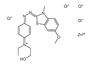 bis[2-[[4-[ethyl(2-hydroxyethyl)amino]phenyl]azo]-6-methoxy-3-methylbenzothiazolium] tetrachlorozincate结构式