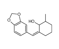(2E)-2-(1,3-benzodioxol-5-ylmethylidene)-6-methylcyclohexan-1-ol结构式