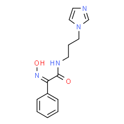 (2Z)-2-(hydroxyimino)-N-[3-(1H-imidazol-1-yl)propyl]-2-phenylethanamide structure