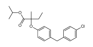 propan-2-yl 2-[4-[(4-chlorophenyl)methyl]phenoxy]-2-methylbutanoate Structure