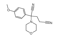 2-(4-methoxy-phenyl)-2-morpholin-4-yl-pentanedinitrile Structure