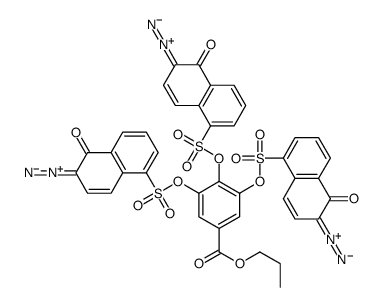 5-[2,3-bis[(6-diazonio-5-oxidonaphthalen-1-yl)sulfonyloxy]-5-propoxycarbonylphenoxy]sulfonyl-2-diazonionaphthalen-1-olate Structure