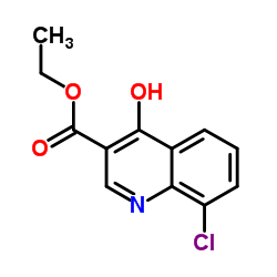 4-羟基-8-氯喹啉-3-羧酸乙酯结构式