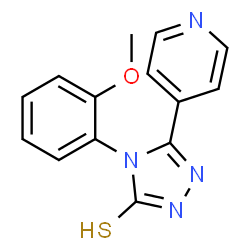 4-(2-METHOXYPHENYL)-5-PYRIDIN-4-YL-4H-1,2,4-TRIAZOLE-3-THIOL结构式