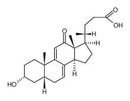 3α-hydroxy-12-oxo-5β-chola-7,9(11)-dien-24-oic acid Structure