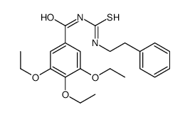 3,4,5-triethoxy-N-(2-phenylethylcarbamothioyl)benzamide Structure