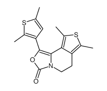 3H-Oxazolo[3,4-a]thieno[3,4-c]pyridin-3-one,1-(2,5-dimethyl-3-thienyl)-5,6-dihydro-7,9-dimethyl-结构式