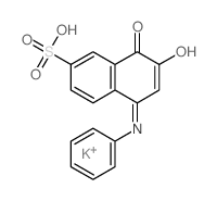 5-anilino-7,8-dioxo-naphthalene-2-sulfonic acid Structure