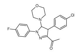 1-(4-(4-chlorophenyl)-1-(4-fluorophenyl)-5-morpholino-4,5-dihydro-1H-pyrazol-3-yl)ethan-1-one Structure