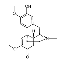 (9α,13α)-5,6-Didehydro-2-hydroxy-3,6-dimethoxy-17-methylmorphinan-7-one结构式