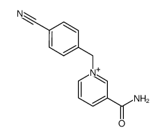 3-carbamoyl-1-(4-cyanobenzyl)pyridin-1-ium结构式