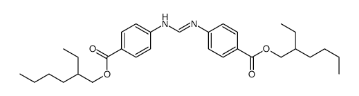 2-ethylhexyl 4-[[4-(2-ethylhexoxycarbonyl)phenyl]iminomethylamino]benzoate结构式