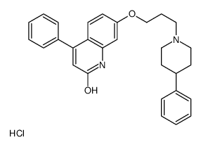 4-phenyl-7-[3-(4-phenylpiperidin-1-yl)propoxy]-1H-quinolin-2-one,hydrochloride结构式