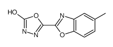 5-(5-methyl-1,3-benzoxazol-2-yl)-3H-1,3,4-oxadiazol-2-one结构式