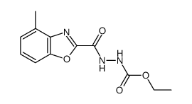 ethyl 2-(4-methylbenzo[d]oxazole-2-carbonyl)hydrazine-1-carboxylate结构式
