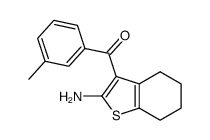 (2-AMINO-4,5,6,7-TETRAHYDRO-1-BENZOTHIEN-3-YL)(3-METHYLPHENYL)METHANONE结构式