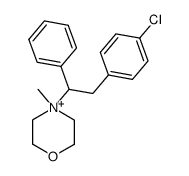 4-(2-(4-chlorophenyl)-1-phenylethyl)-4-methylmorpholin-4-ium结构式