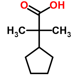 2-Cyclopentyl-2-methylpropanoic acid结构式