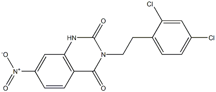 3-(2,4-dichlorophenethyl)-7-nitroquinazoline-2,4(1H,3H)-dione Structure