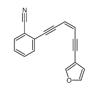 2-[6-(furan-3-yl)hex-3-en-1,5-diynyl]benzonitrile Structure