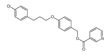 [4-[3-(4-chlorophenyl)propoxy]phenyl]methyl pyridine-3-carboxylate结构式