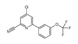 4-chloro-6-[3-(trifluoromethoxy)phenyl]pyridine-2-carbonitrile Structure