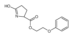 2-phenoxyethyl (2S)-5-oxopyrrolidine-2-carboxylate结构式