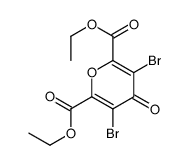 diethyl 3,5-dibromo-4-oxopyran-2,6-dicarboxylate结构式