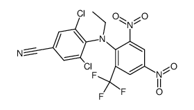 2,6-dichloro-4-cyano-N-ethyl-2',4'-dinitro-6'-trifluoromethyldiphenylamine结构式