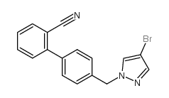 4'-(4-BROMO-PYRAZOL-1-YLMETHYL)-BIPHENYL-2-CARBONITRILE结构式