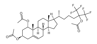 1α,25-dihydroxy-26,26,26,27,27,27-hexafluorocholesterol triacetate Structure