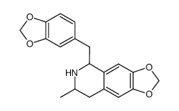 7-methyl-5-piperonyl-5,6,7,8-tetrahydro-[1,3]dioxolo[4,5-g]isoquinoline结构式