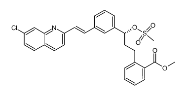 methyl (R,E)-2-(3-(3-(2-(7-chloroquinolin-2-yl)vinyl)phenyl)-3-((methylsulfonyl)oxy)propyl)benzoate结构式