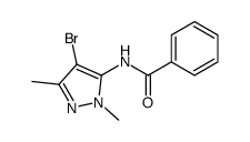 N-(4-bromo-2,5-dimethylpyrazol-3-yl)benzamide结构式