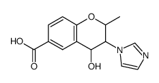 2-methyl-3-(1-imidazolyl)-2,3-dihydro-6-carboxy-4H-1-benzopyran-4-ol结构式