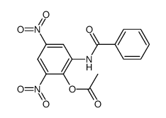 2-acetoxy-1-benzoylamino-3,5-dinitro-benzene Structure