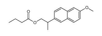 1-butanoyloxy-2-(6-methoxy-2-naphthyl)propane Structure