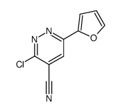 3-chloro-6-(2-furyl)pyridazine-4-carbonitrile Structure