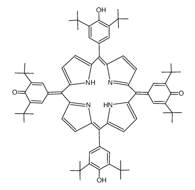 5,15-di-(3,5-di-tert-butyl-4-hydroxyphenyl)-10,20-di-(3,5-di-tert-butyl-4-quinomethene) porpho-10,20-dimethene结构式