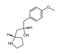 2β-((2R*)-hydroxy-(4-methoxyphenyl)propyl)pyrrolidine Structure