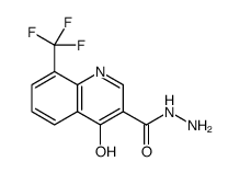 3-Quinolinecarboxylic acid, 4-hydroxy-8-(trifluoromethyl)-, hydrazide Structure