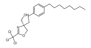 (R)-(4-(4-octylphenethyl)-2-(trichloromethyl)-4,5-dihydrooxazol-4-yl)methanol Structure