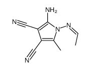 2-amino-1-(ethylideneamino)-5-methylpyrrole-3,4-dicarbonitrile Structure