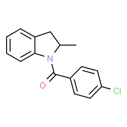 (4-Chlorophenyl)(2-methyl-2,3-dihydro-1H-indol-1-yl)methanone结构式